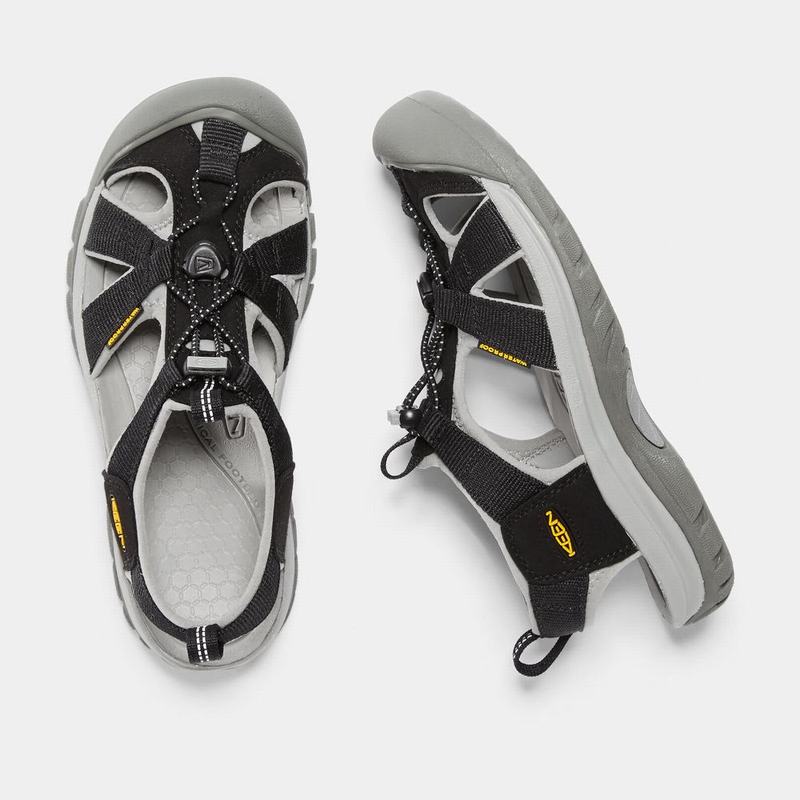 Discount Keen Venice H2 Womens Sandals Black/Grey (6937-RVUAH)